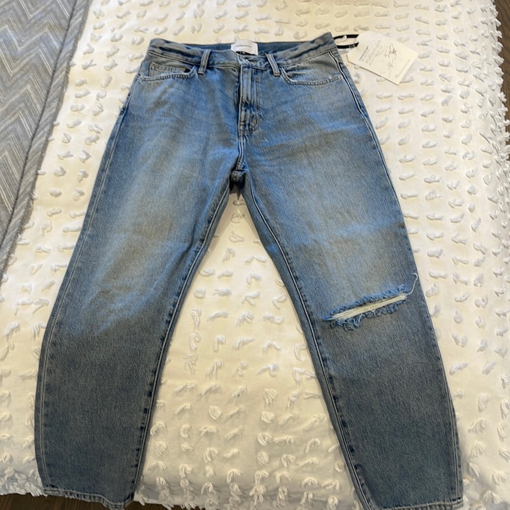 CURRENT / ELLIOTT slim high waist ankle crop